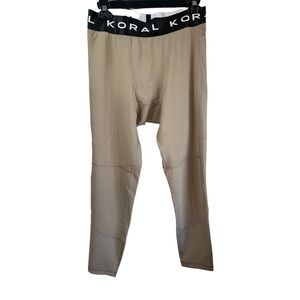 Koral men's X Infinity Leggings cropped Medium wheat Color NWOT